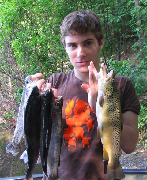 Chuck and six trout