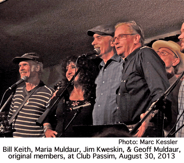 Bill Keith, Maria Muldaur, Jim Kweskin, and Geoff Muldaur at Club Passim - Photo: Marc Kessler
